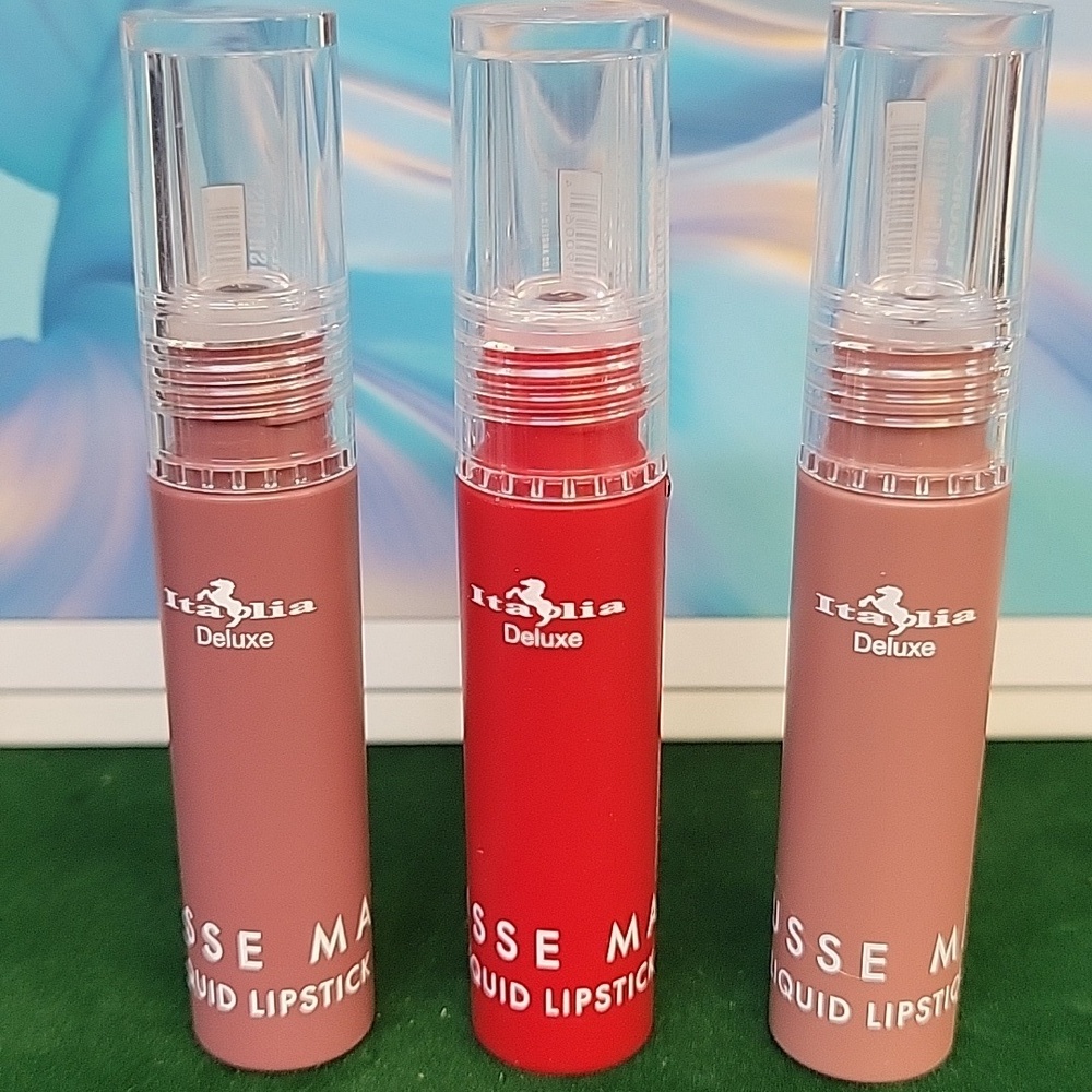 Italia Mousse Matte Liquid Lipstick 3g Each Set of 3 New Sealed Tube